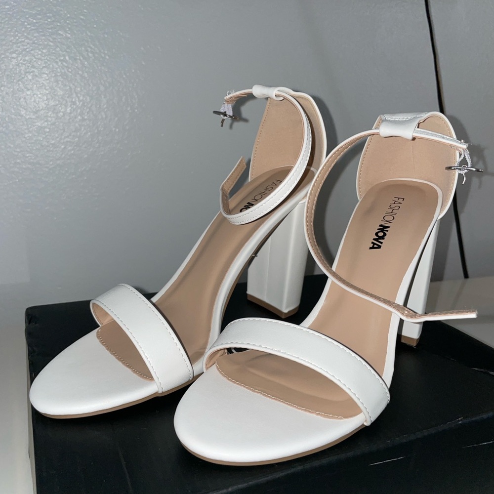 Fashion Nova Elegant White Heels